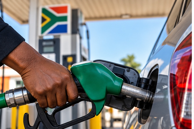 How is the petrol price calculated in South Africa