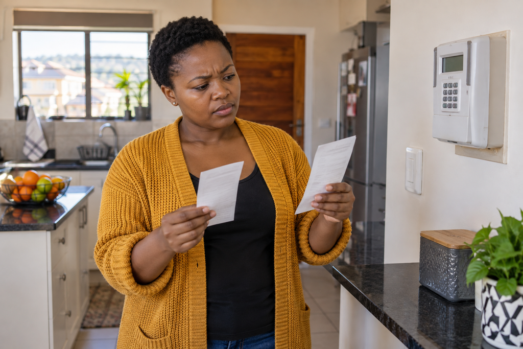 Resident comparing two receipts to understand why prepaid electricity units differ.