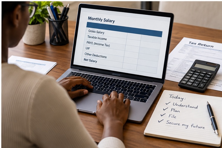 PAYE and salary income tax calculation in South Africa