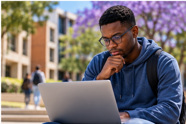 South African student checking universities open for 2027 applications